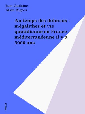 cover image of Au temps des dolmens